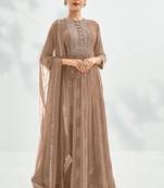 Chiku Embroidered Georgette Salwar Up To 42" Size