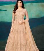 Peach Colour Designer Semi Stitched Anarkali Suit For Party