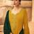 Mustard Embroidered Art Silk Salwar Up To 42" Size