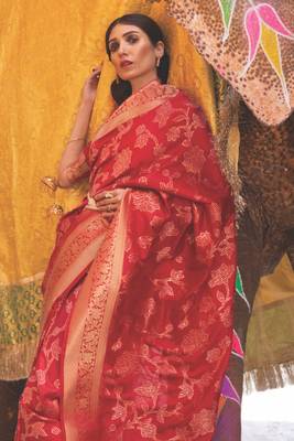 Maroon kouram silk bland sequance & thread work saree with Blouse 3