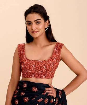 Printed Red Crop Top 1