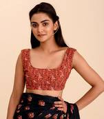 Printed Red Crop Top