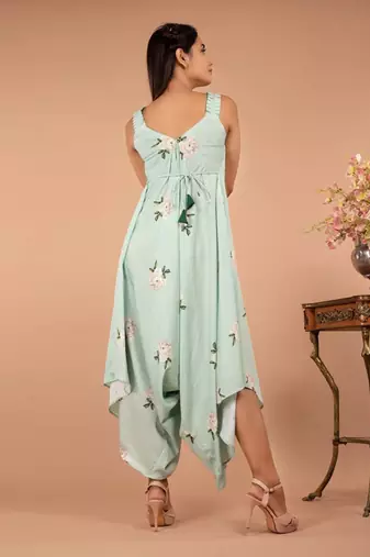 Mint Green Adriatic Mist Strap Jumpsuit
