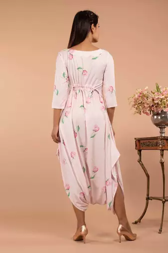 Pink Light Hearted Pink Dhoti Jumpsuit