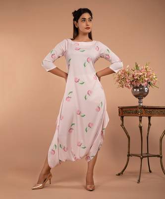 Pink Light Hearted Pink Dhoti Jumpsuit 5