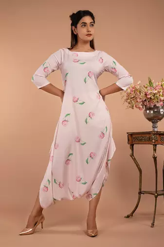 Pink Light Hearted Pink Dhoti Jumpsuit