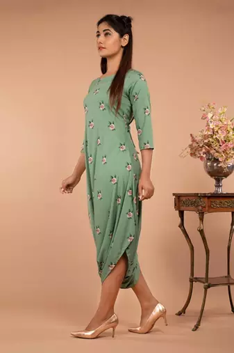 Green Seafoam Green Dhoti Jumpsuit