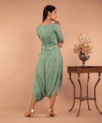 Green Seafoam Green Dhoti Jumpsuit 3