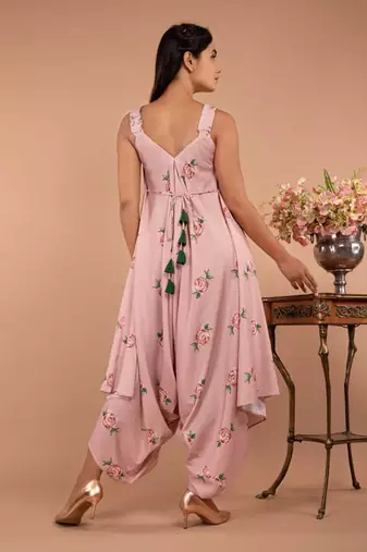 Pink Tuberose Pink Strap Jumpsuit