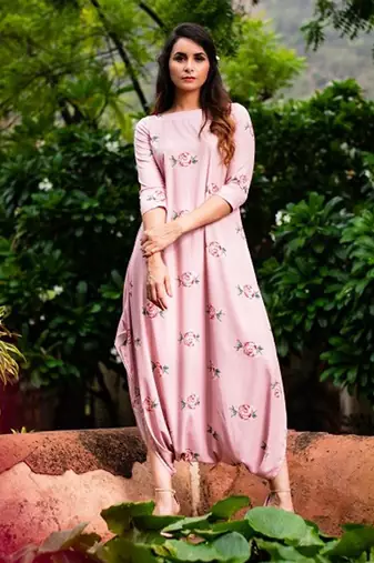 Pink Pink Sand Dhoti Jumpsuit
