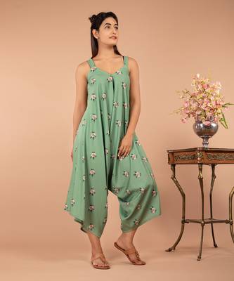 Green Seafoam Green Strap Jumpsuit 1