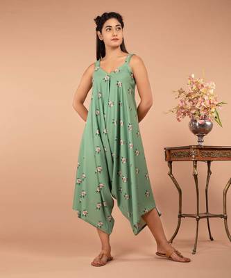 Green Seafoam Green Strap Jumpsuit 2
