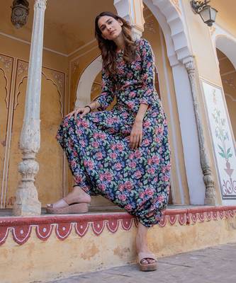Iris Black Dhoti Jumpsuit 2