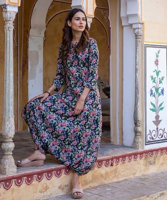 Iris Black Dhoti Jumpsuit 4