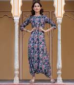 Iris Black Dhoti Jumpsuit