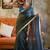 Suta Grey Solid/Plain Cotton Saree WITH FALL