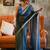 Suta Grey Solid/Plain Cotton Saree WITH FALL