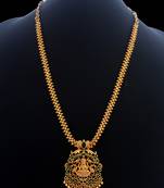 radhas creations bridal gold emerald temple necklace - yellow gold finish