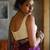 'Suta Women''S White Embellished Viscose Saree Blouse'