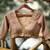 'Suta Women''S Beige Woven Cotton Saree Blouse'
