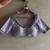 'Suta Women''S Grey Embroidered Cotton Saree Blouse'