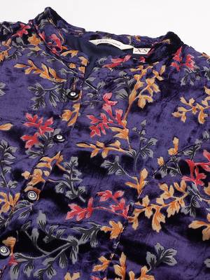 Blue printed velvet tunics 2