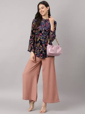 Blue printed velvet tunics 5