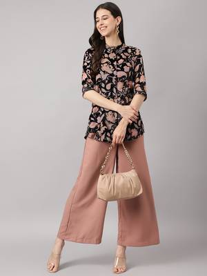 Black printed velvet tunics 5