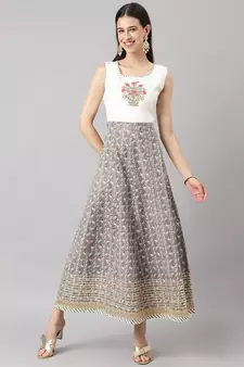 Pink printed cotton ethnic-kurtis