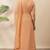 Peach plain georgette ethnic-kurtis