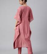 Pink embroidered cotton salwar