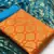 Orange zari woven brocade salwar