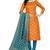 Orange zari woven brocade salwar