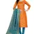 Orange zari woven brocade salwar
