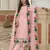 Pink Color Net Fabric Salwar Suit In Georgette Fabric With Embroidery As