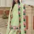 Pista Green Color Net Fabric Salwar Suit In Georgette Fabric With Embroidery As