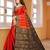 Red woven nylon saree with blouse