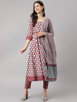 Maroon gotta patti cotton salwar 1