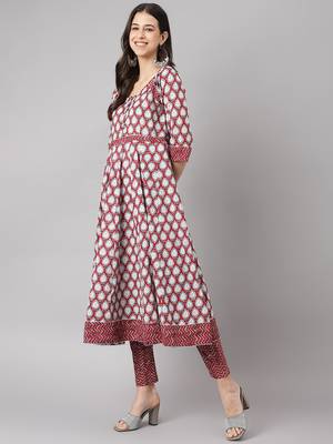Maroon gotta patti cotton salwar 2