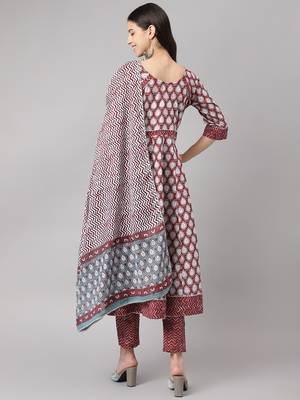 Maroon gotta patti cotton salwar 3