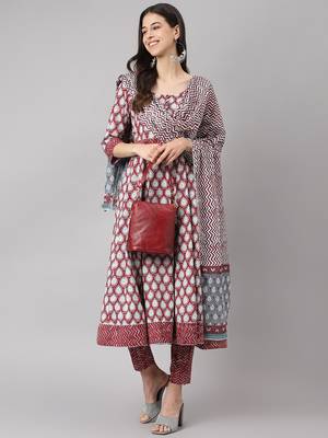 Maroon gotta patti cotton salwar 4
