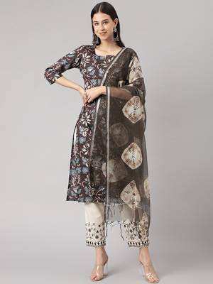 Black sequins cotton salwar 1