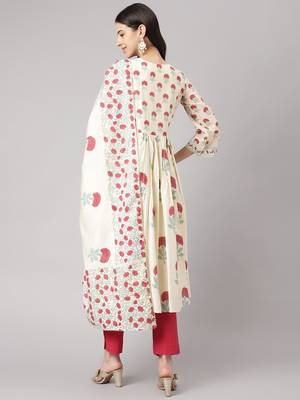 Cream sequins chanderi salwar 3