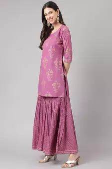 Purple gotta patti cotton salwar