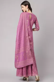 Purple gotta patti cotton salwar