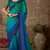 Multicolor embroidered silk blend saree with blouse