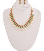 Real Natural Hyderabadi pearls With CZ Stone Studded Set