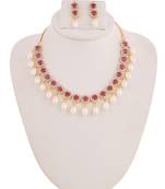 Real Natural Hyderabadi pearls With CZ Stone Studded Set