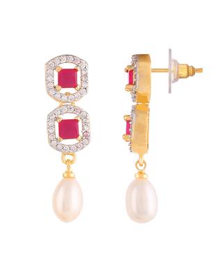 Real Natural Hyderabadi pearls With CZ Stone Studded Set 4