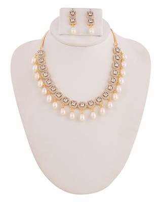 Real Natural Hyderabadi pearls With CZ Stone Studded Set With Certificate 1